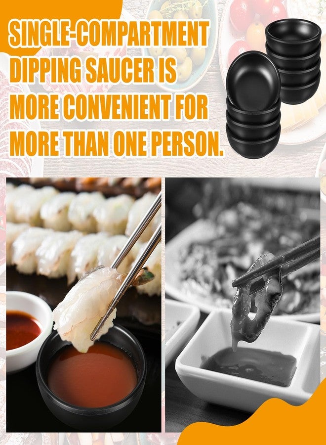 Ninehaoou 12 Pcs Dip Bowls Set 1.7oz Sauce Soy Dishes Bowls Small for Dipping Tomato Sauce, Soy, BBQ and Other Party Supplies(Black) - Image 4